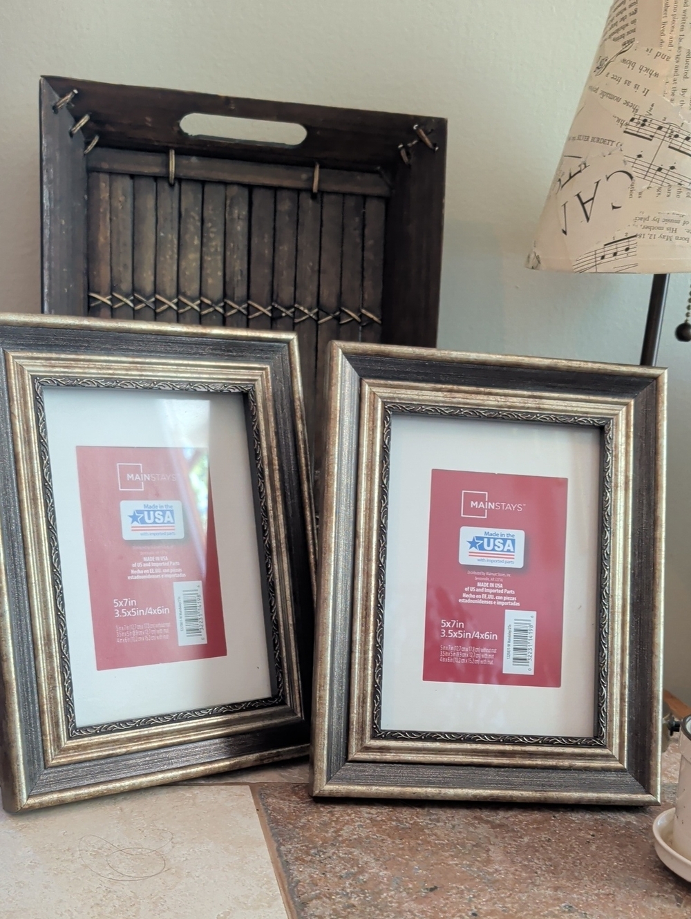 Mainstays Gold and Brown Decorative Picture Frames (Set of 2)